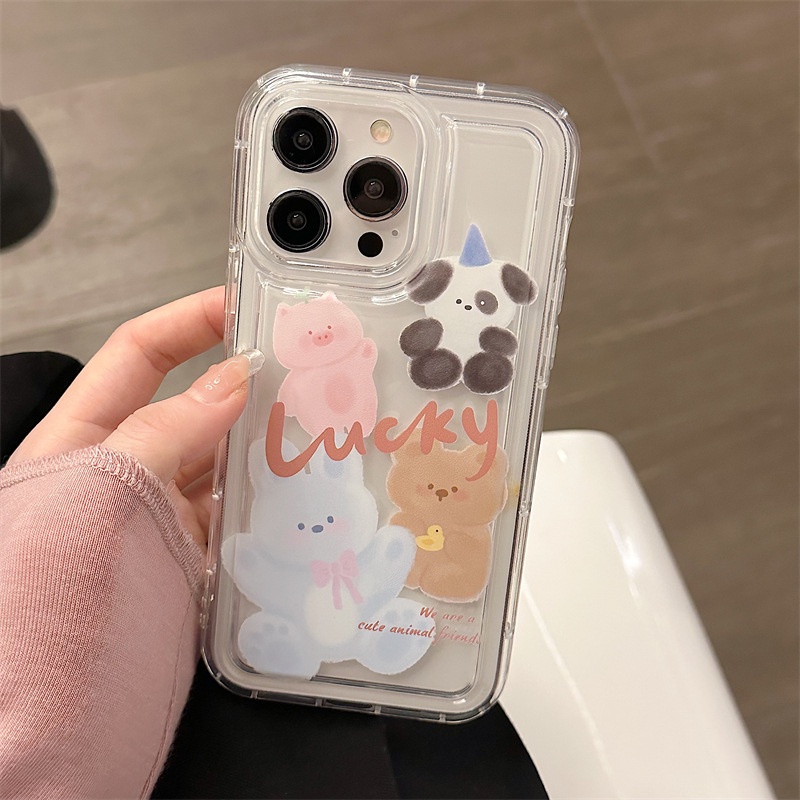 Ốp Điện Thoại Túi Khí Chống Sốc Hình Động Vật Cho iphone15 / 14promax / 13 / 12 / 11 XR / XS / X / XSMAX / 6PLUS / 6SPLUS / 7 / 8PLUS