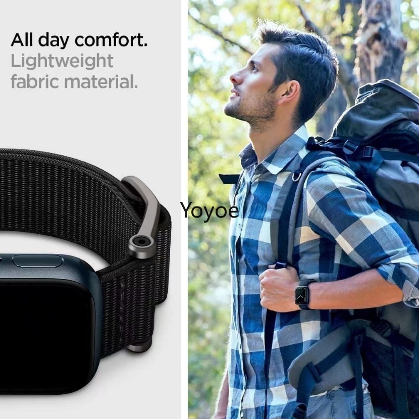 SPIGEN Dây Nylon Thoáng Khí Thay Thế Cho Đồng Hồ Thông Minh Apple Watch Series 8 Ultra 49mm 7 6 5 4 3 SE iWatch 45mm 41mm 44mm 40mm 38mm