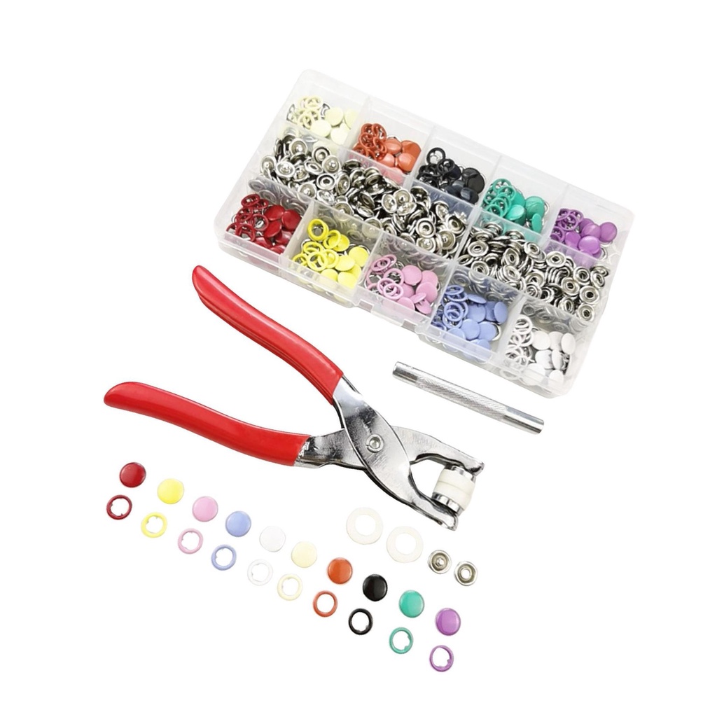 Set 200 Nút Bấm 9 5mm Nhiều Màu