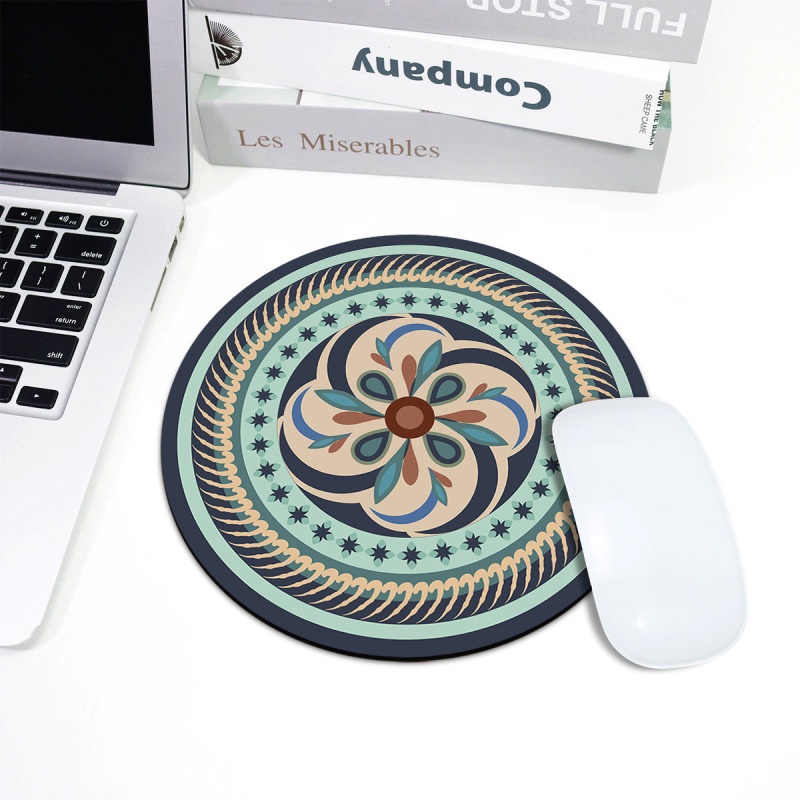 Miếng Lót Chuột Cao Su Mềm Chống Trượt Hình Tròn 31 Kiểu Tùy Chọn
