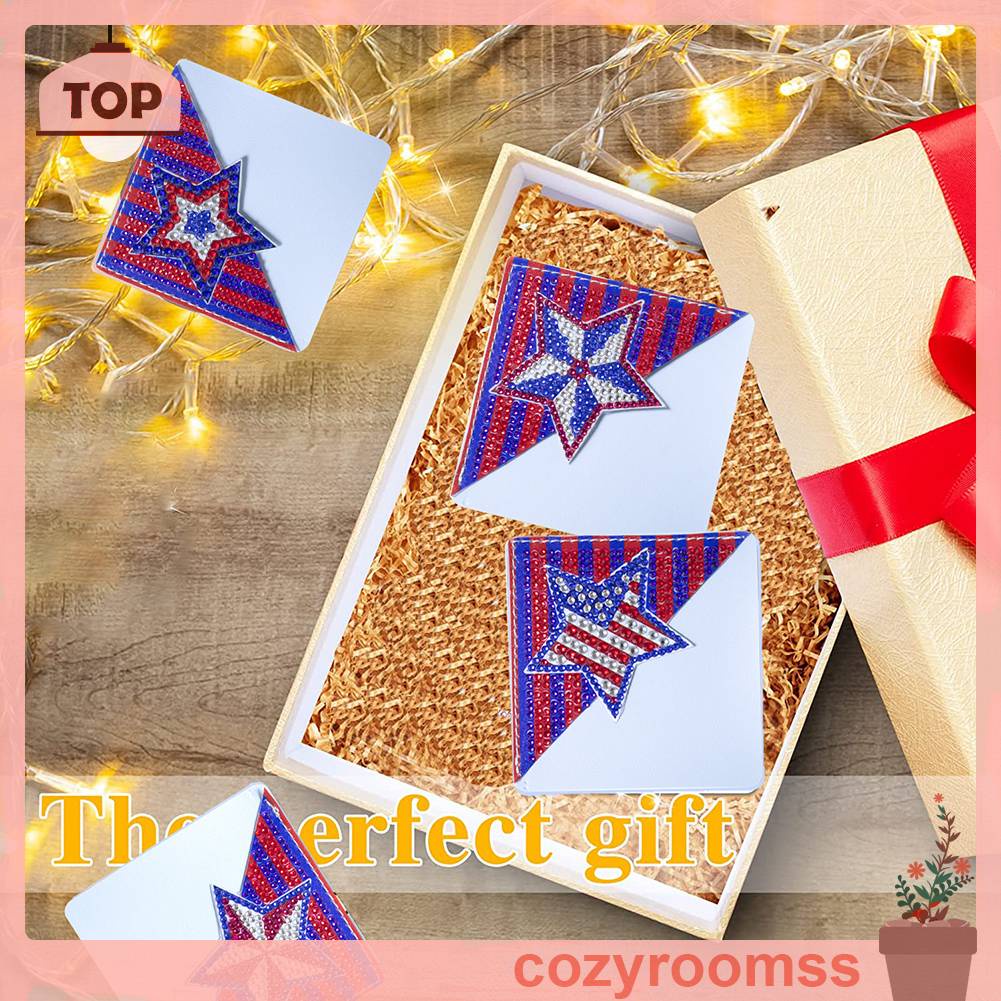 Thẻ Đánh Dấu Trang Sách Hình Tam Giác Bằng Da 5D DIY