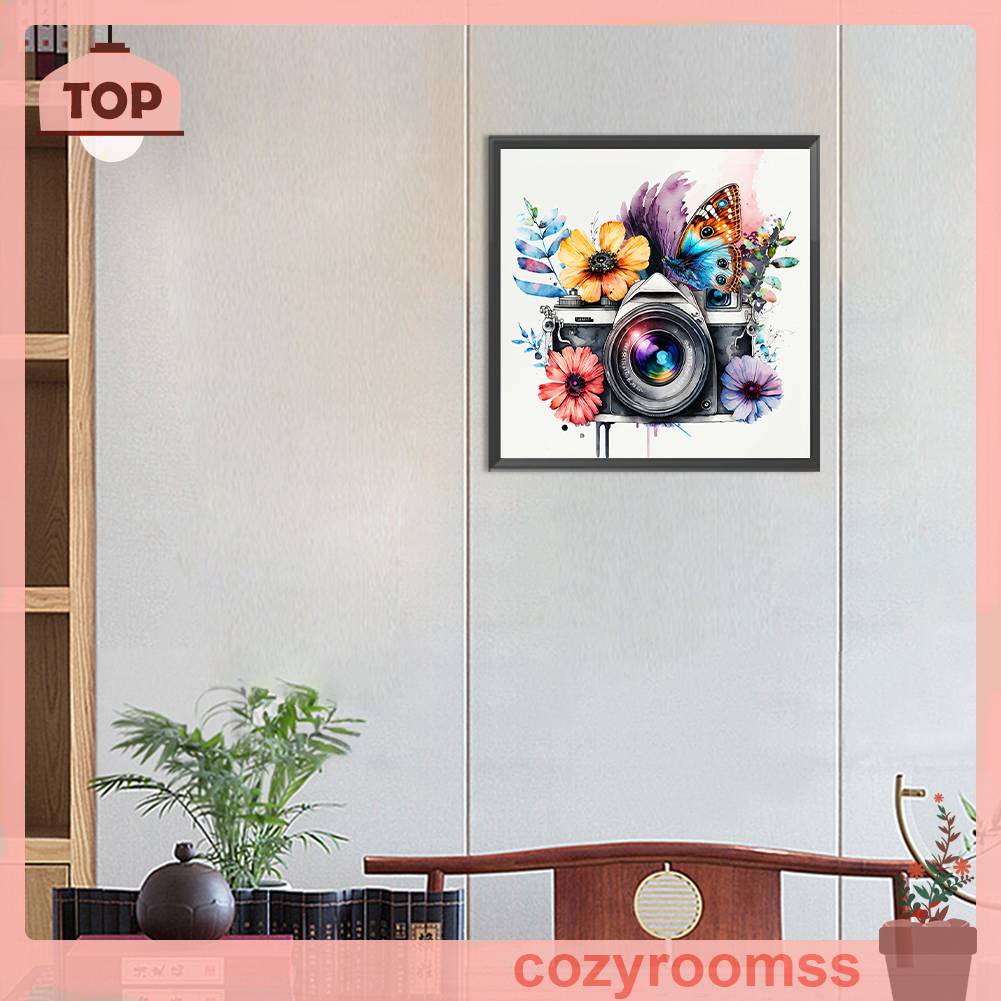 Tranh Đính Đá Kim Cương Toàn Bộ 5D DIY Hình Vẽ Máy Ảnh Động Vật Trang Trí Nhà Cửa