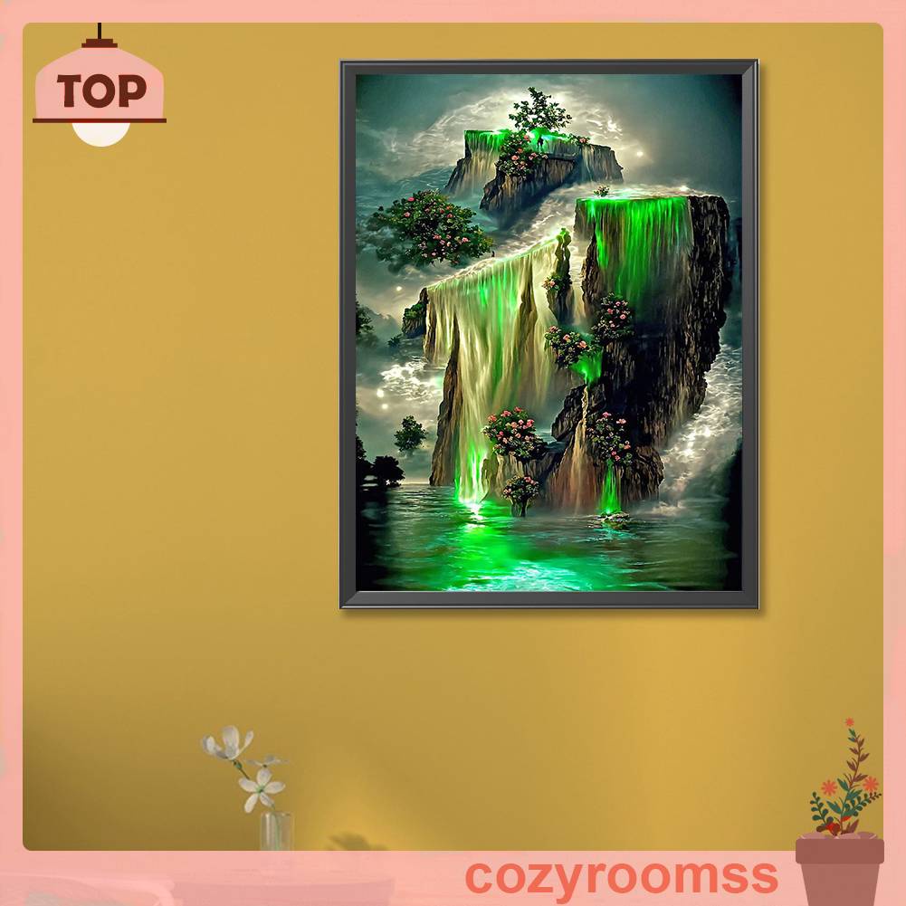Tranh Đính Đá Kim Cương Toàn Bộ 5D DIY Hình Thác Nước