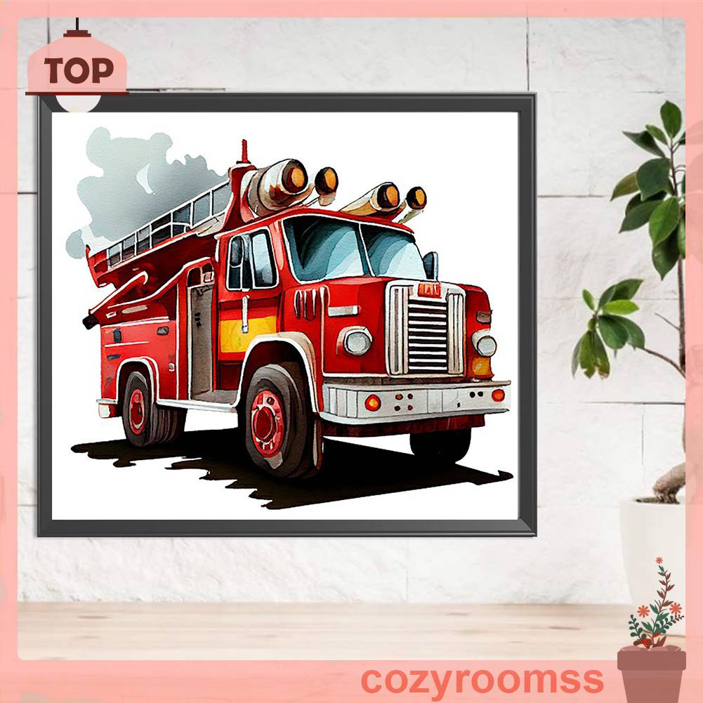 Tranh Đính Đá Kim Cương Toàn Bộ 5D DIY Hình Vẽ Lửa Trang Trí Nhà Cửa