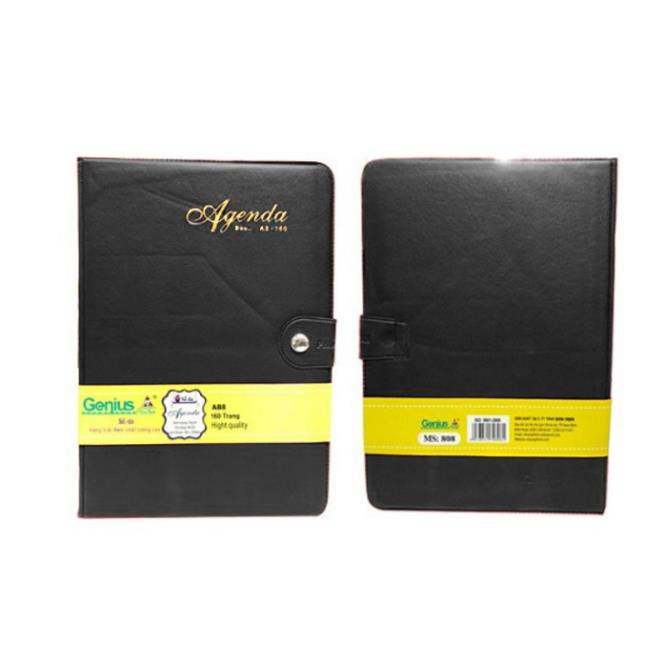 Sổ Bìa Da Khuy Bấm Hưng Thịnh Khổ B5 160 Trang Mã Số 808