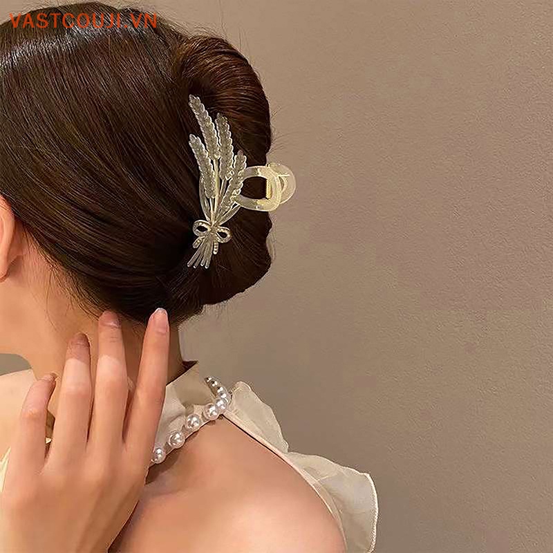 Kẹp Tóc Càng Cua / Cá Mập Bằng Acrylic Kiểu Dáng Đơn Giản