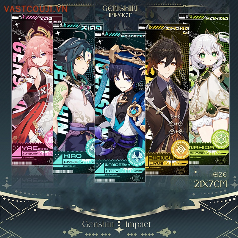 Vastji Genshin Va Chạm Hóa Trang Nahida Faruzan Hai Mặt Màu Laser Đóng Gói Đồ Họa Nilou Morax