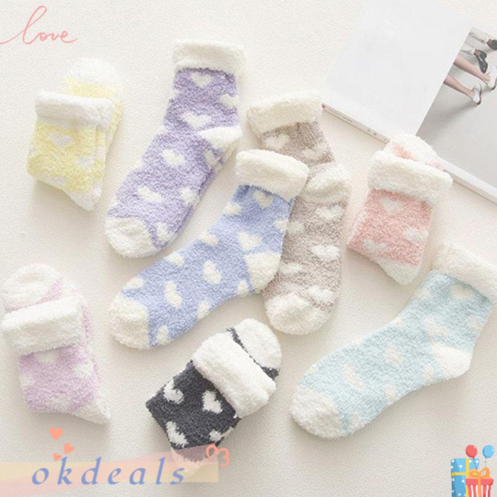 OKDEALS Vớ Nhung San Hô Dày Mềm Mại Cho Nữ