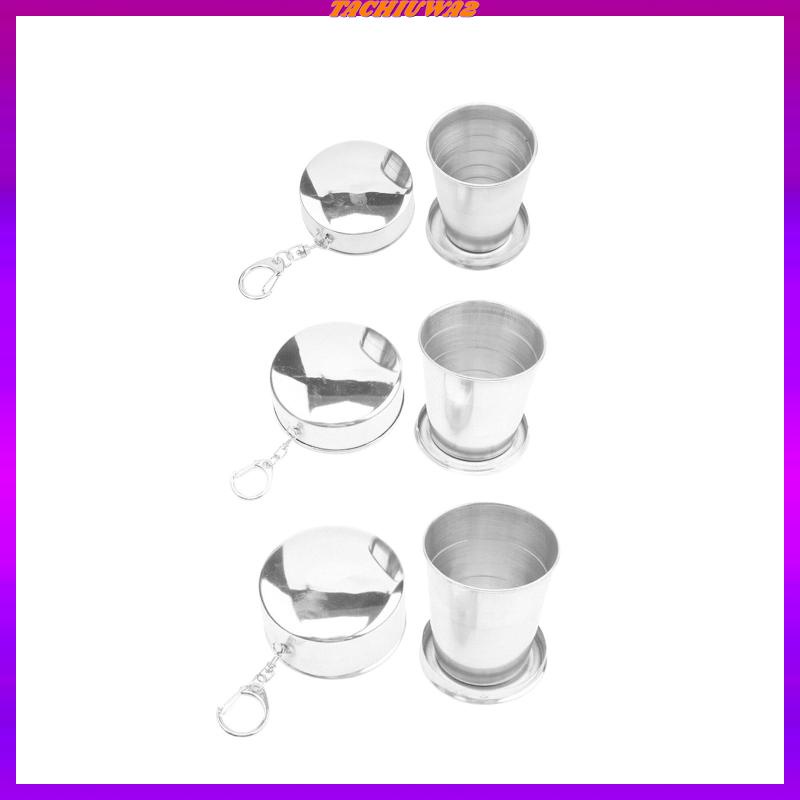 Cốc Gấp Gọn Bằng Thép Không Gỉ Tachiuwa2 Kèm Móc Khóa Tiện Lợi Dành Cho Cắm Trại