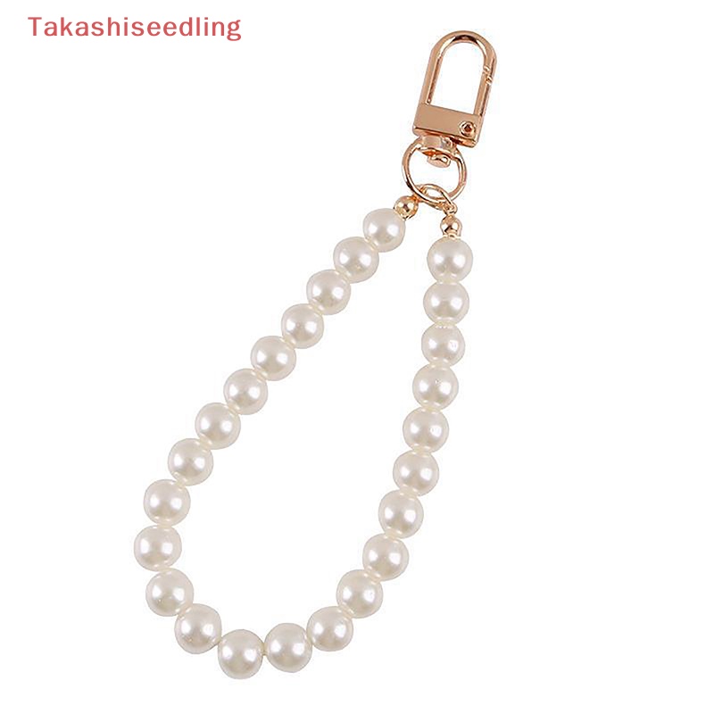 (Takashiseedling) Móc Khóa Chuỗi Hạt Ngọc Trai Kết Nối Bluetooth Móc Khóa Xe Hơi / Túi Xách Nữ