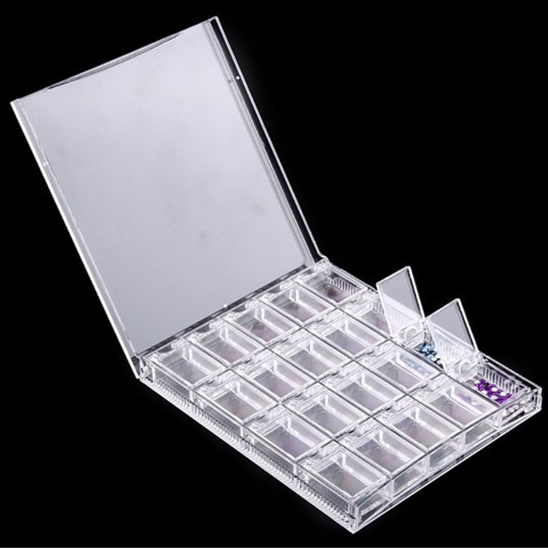 Hộp Đựng Trang Sức 20 Ngăn Trong Suốt Đa Năng Tiện Lợi