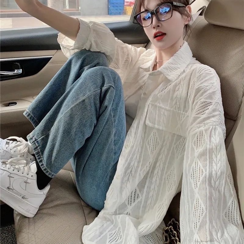 Áo Sơ Mi Tay Dài Chống Nắng Thiết Kế Mới Sự Bảo Vệ