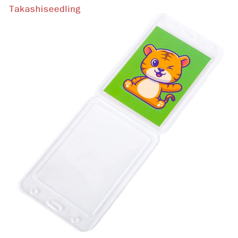 Set 1 Hộp Nhựa Trong Suốt Đựng Thẻ Tên Có Dây Đeo Tiện Dụng