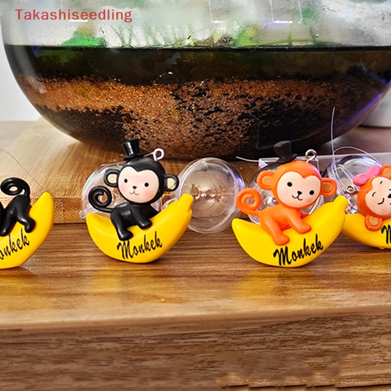 Mô Hình Chú Khỉ Ăn Bánh Kem Trang Trí Sân Vườn