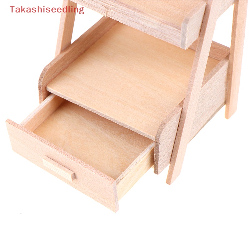 Mô Hình Kệ Gỗ Mini Đứng Để Chậu Hoa Trang Trí Nhà Búp Bê Tỉ Lệ 1: 12