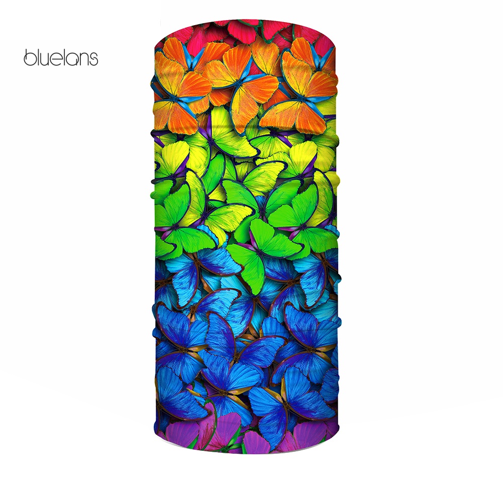 Khẩu Trang Che Mặt Và Cổ Chống Tia UV Chống Bụi In Họa Tiết Lá