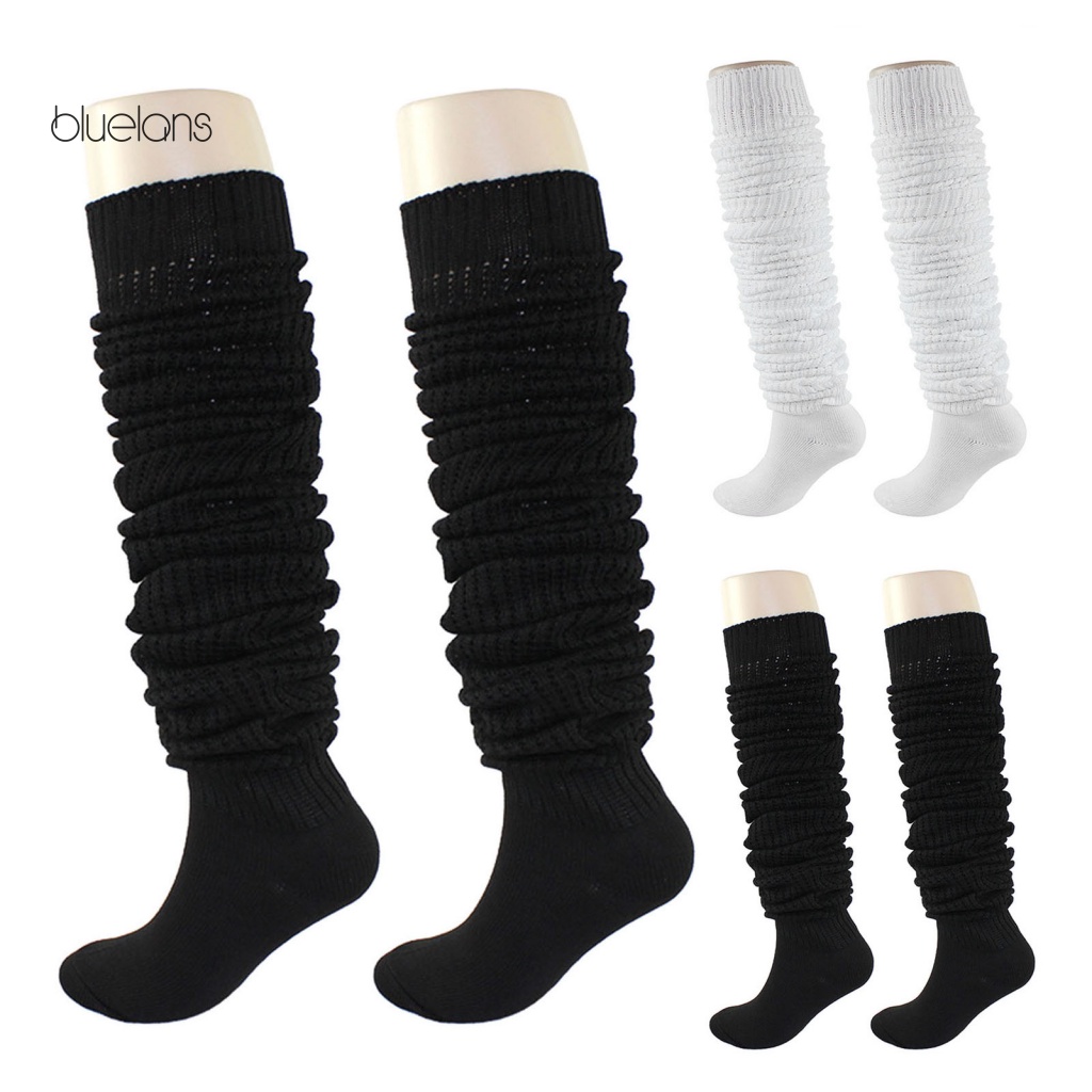 1 Đôi Tất Bắp Chân Polyester Thoáng Khí Màu Sắc Thời Trang