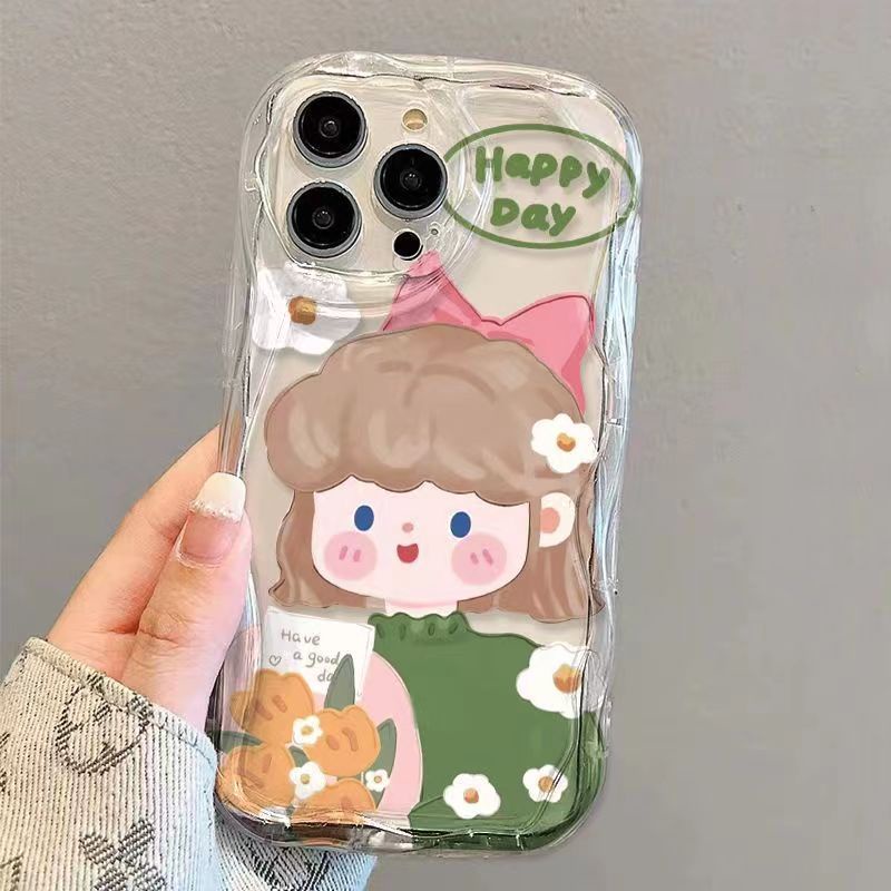 Ốp Điện Thoại Silicon Dẻo Họa Tiết Hoạt Hình Cô Gái Dễ Thương Cho Iphone13Promax X118P 14 12 6xriPhone13ProMax
