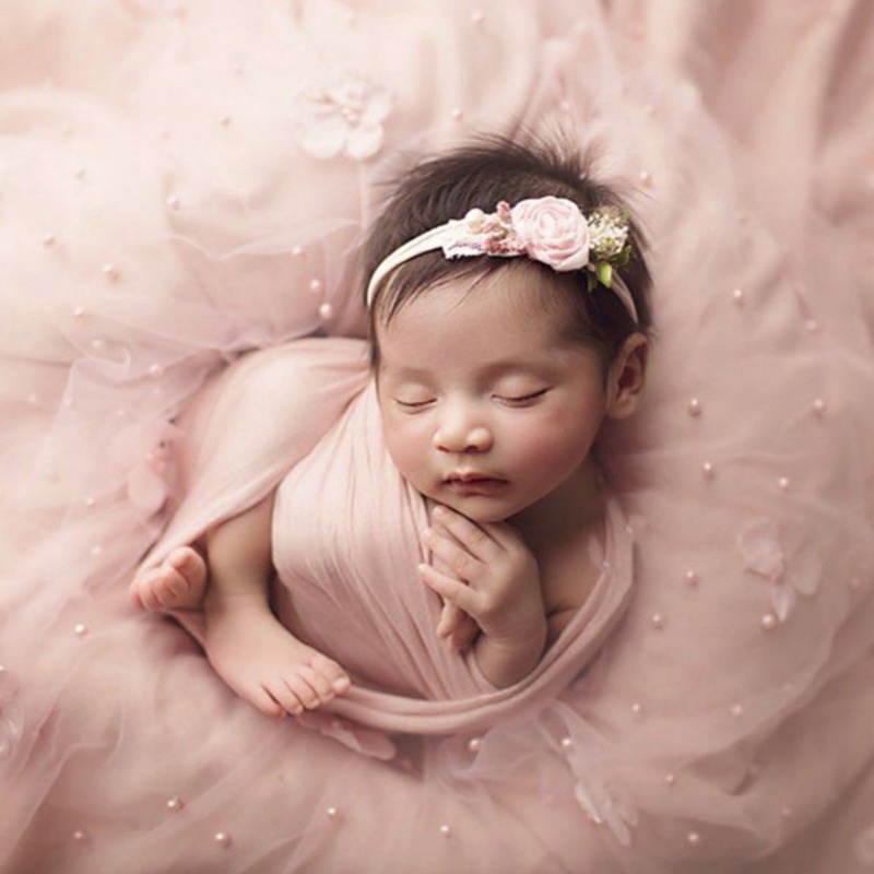 Chăn Quấn Vải Ren Dùng Làm Đạo Cụ Chụp Ảnh Cho Bé Sơ Sinh