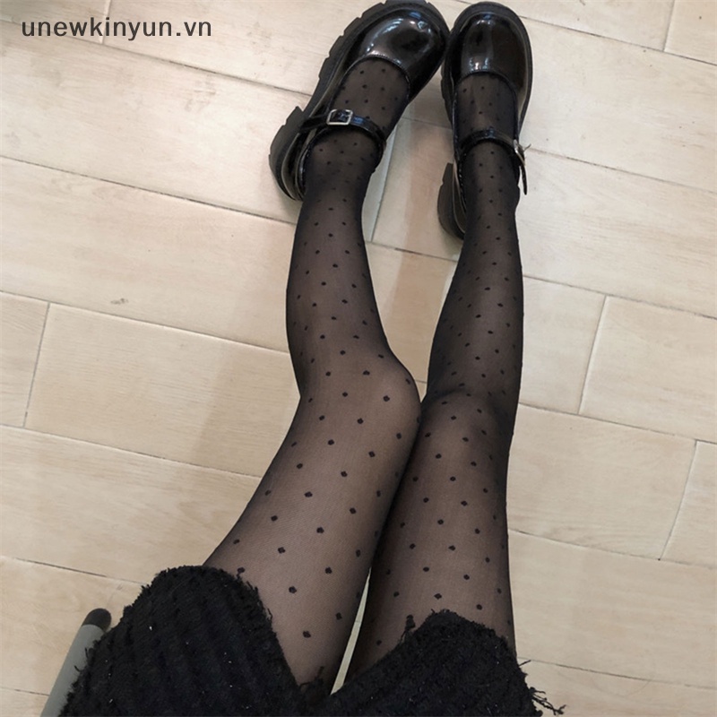 Quần Tất Lưới Nylon Họa Tiết Chấm Bi Gợi Cảm