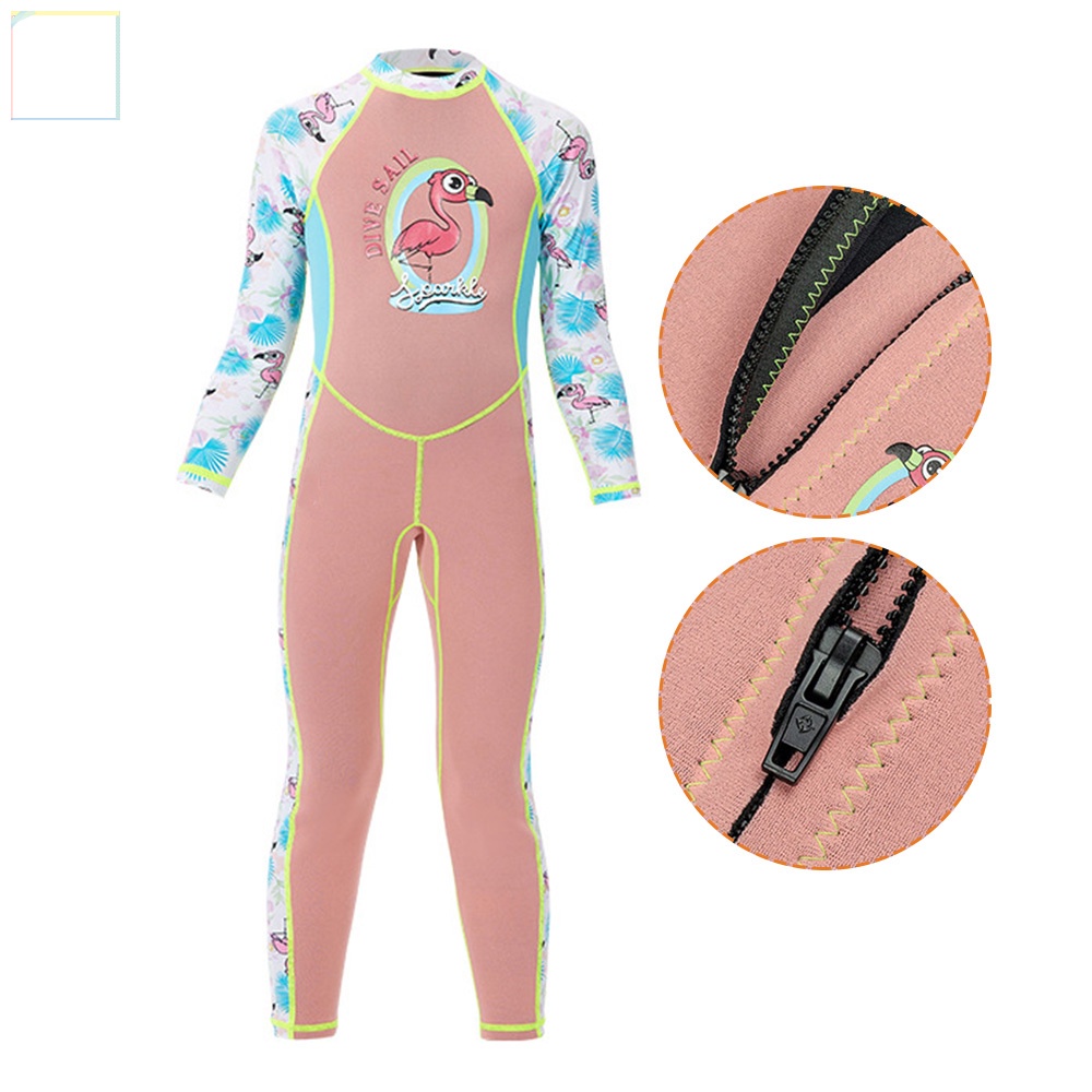 Bộ Đồ Bơi Lặn Tay Dài Chống Nắng Có Khóa Kéo Sau Lưng Dành Cho Trẻ Em