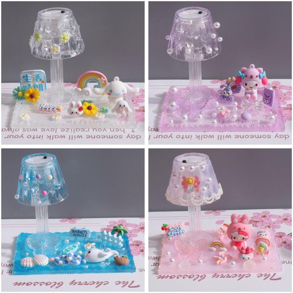 Bộ Đồ Chơi Xếp Hình Đèn Melody My Melody Bằng Nhựa Resin Sáng Tạo Cho Bé Gái