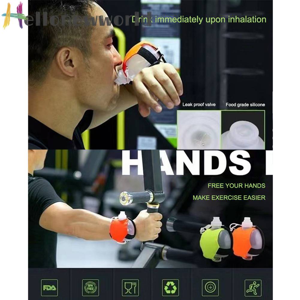 Bình Đựng Nước Mini 200ml Đeo Cổ Tay Mềm Mại Tiện Dụng