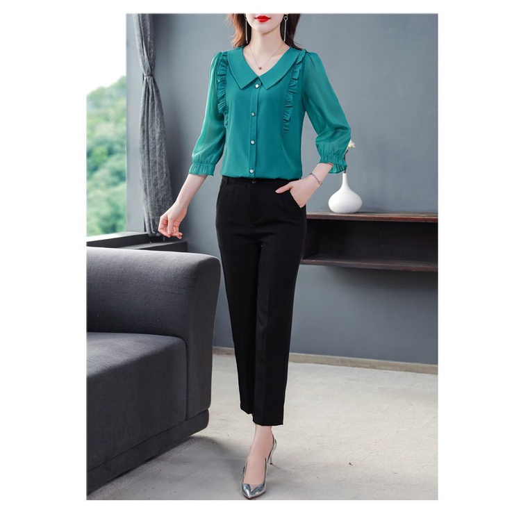 Áo Sơ Mi Chiffon Ba Lỗ Tay Lỡ Phong Cách Mới Dành Cho Nữ