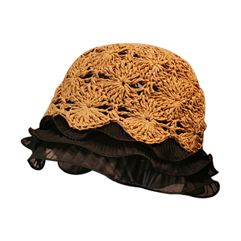 Mũ Cói Chống Nắng Phối Ren Xinh Xắn Thời Trang