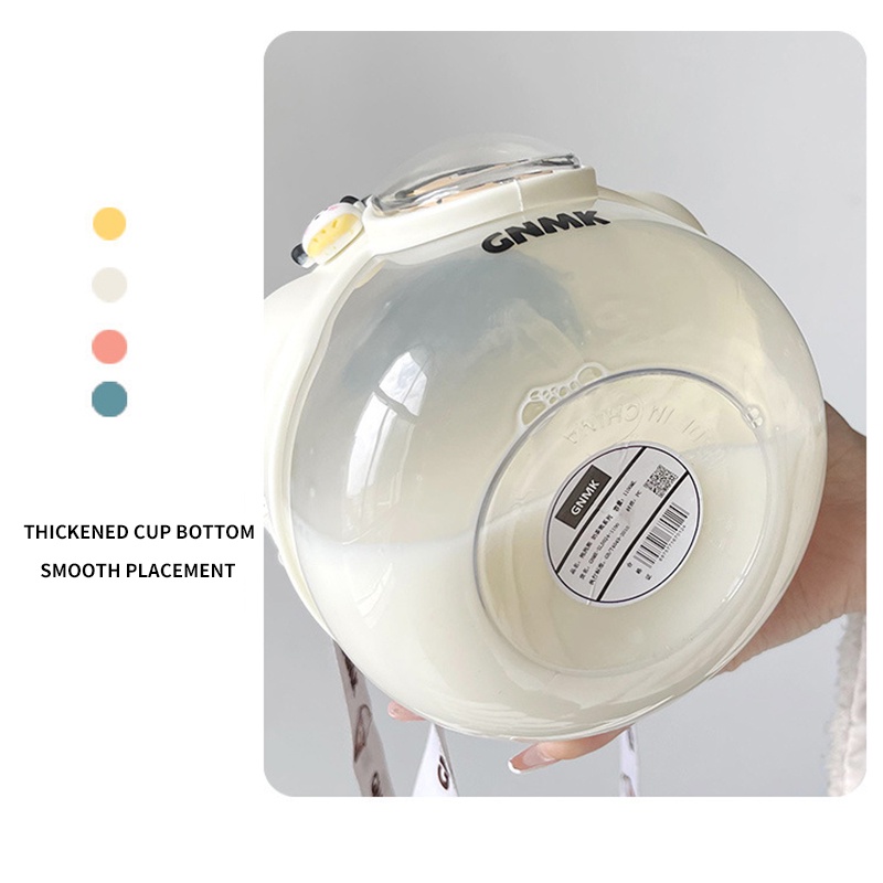 Bình Nước Nhựa Hình Gấu Ôm Trà Sữa Siêu Cute Dung Tích Lớn 1000ml Đi Kèm Ống hút Tiện Dụng PT Smart YR
