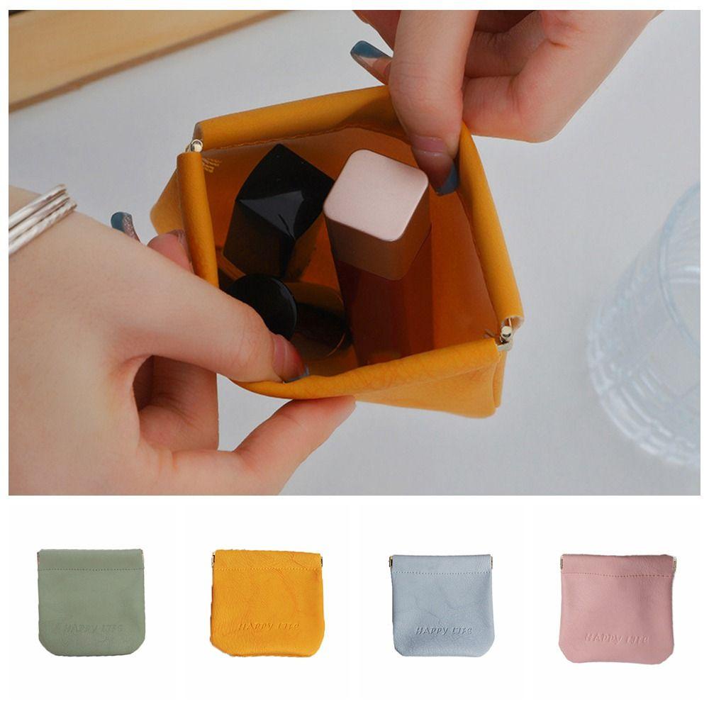 Túi Đựng Mỹ Phẩm / Tiền Xu / Son Môi Bằng Da PU Cỡ Lớn Tiện Dụng Cho Nữ