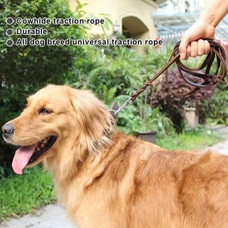 Dây Dắt Thú Cưng Đi Dạo Bằng Da Bò Thật