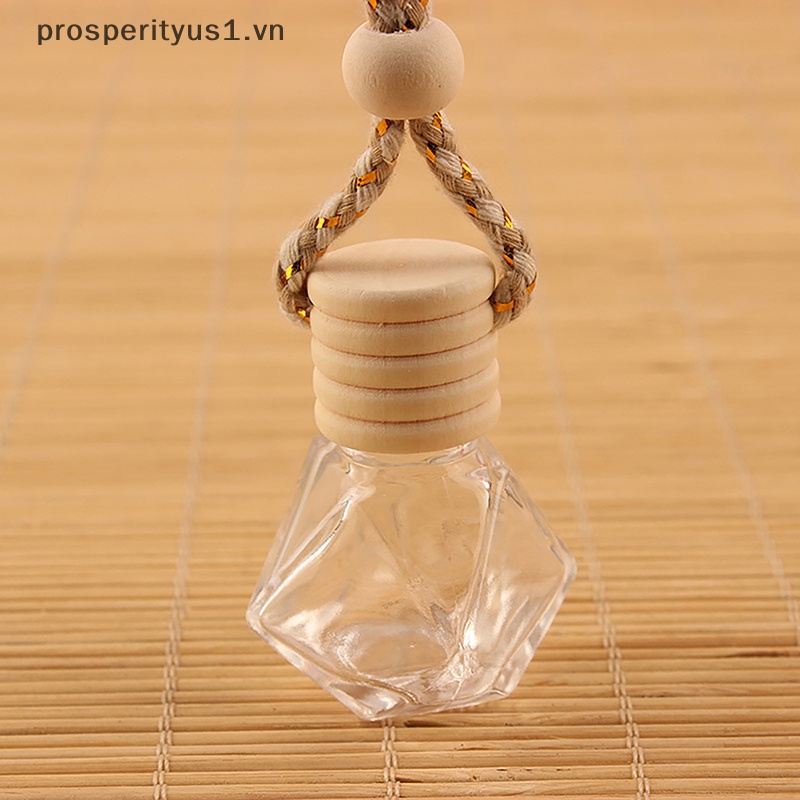 Mặt Dây Chuyền Lọ Thủy Tinh Rỗng Trong Suốt Hình Học Trang Trí Nội Thất Xe Hơi [prosperityus1] [prosperityus1]