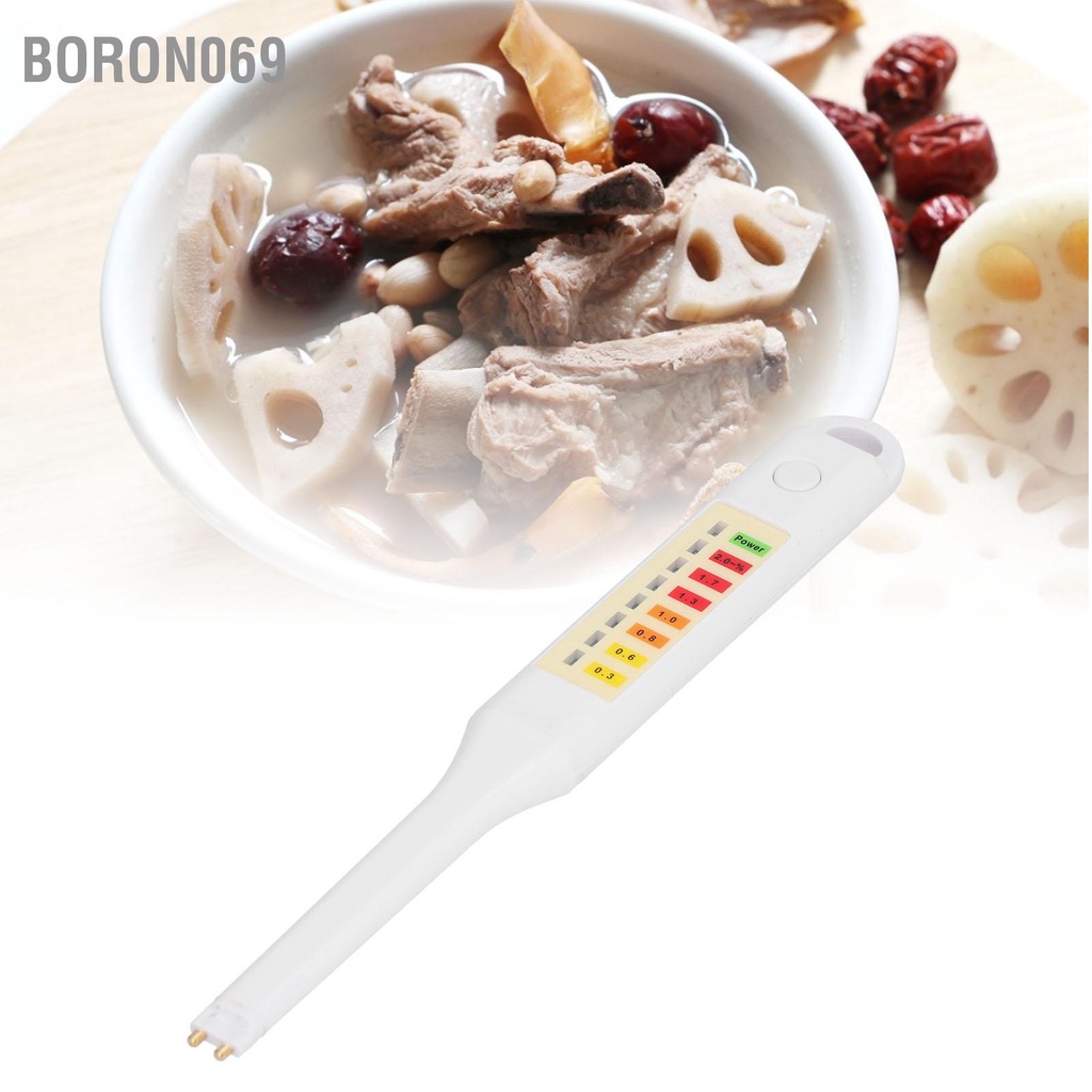 Boron069 Máy đo độ mặn điện tử Loại bút Súp rau Kiểm tra nồng Bút di động nhẹ