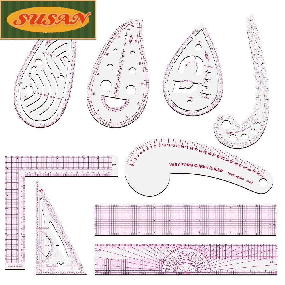 Bộ Thước Cong Bằng Nhựa Chuyên Dụng Cho Đo Lường May Vá