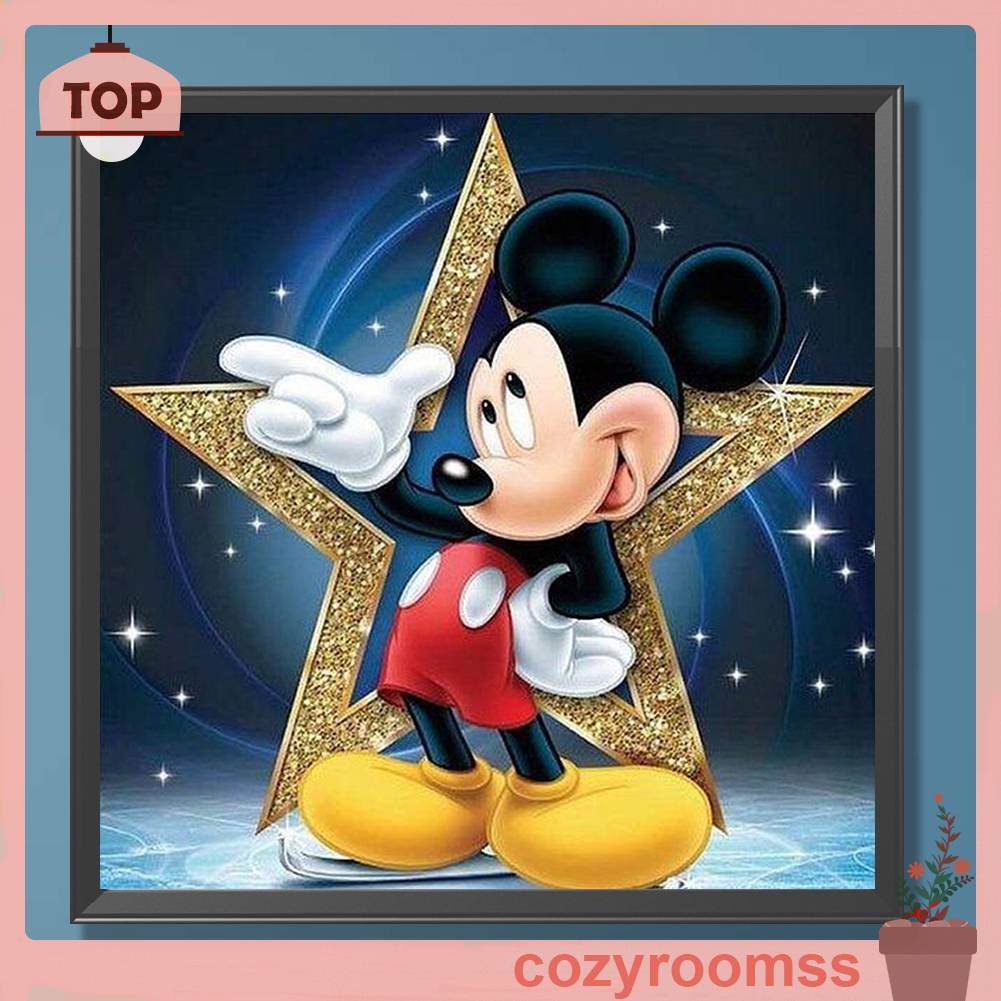 Bộ Tranh Sơn Dầu Vẽ Tay DIY Họa Tiết Hoạt Hình Trang Trí Nhà Cửa