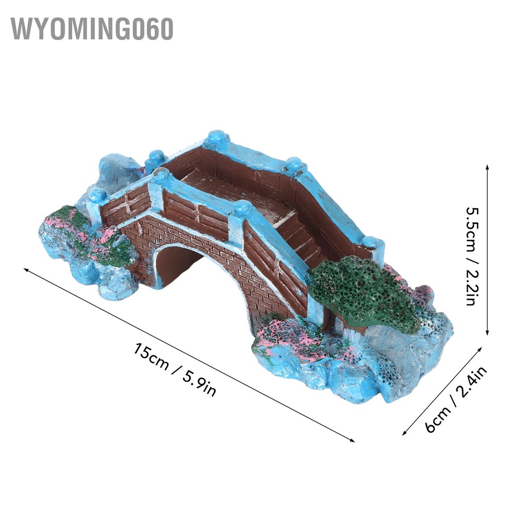 Wyoming060 Bể Cá Vòm Cầu Mô Phỏng Trang Trí Nhựa Vật Cho Cảnh Quan