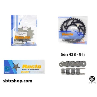 NSD Nhông sên dĩa Recto đen Yamaha Exciter 150 chính hãng Thái Lan