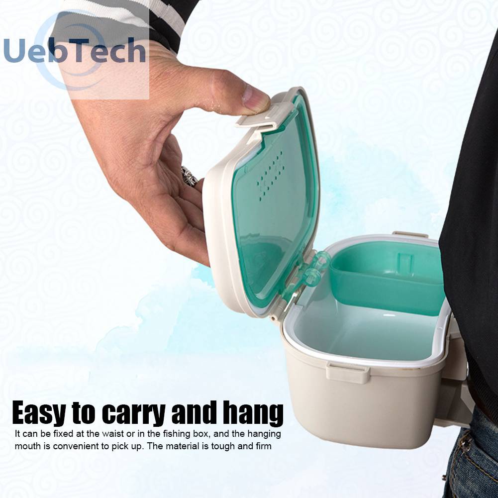 Hộp Đựng Mồi Câu Cá Hai Tầng Kèm Nhíp Gắp Tiện Dụng