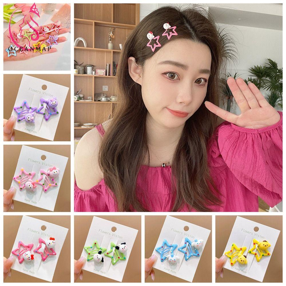 Kẹp Tóc Hoạt Hình Cún Kuromi Melody Dễ Thương Cho Bé