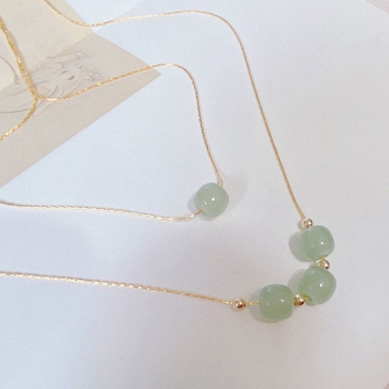 Vòng cổ Ngọc Bích Hetian Nhẹ Nhàng Sang Trọng Thời Trang Hàn Quốc Cho Nữ