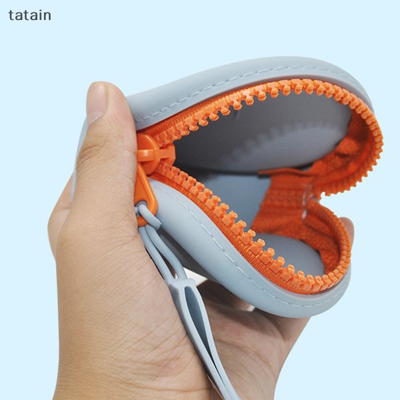 1 Túi Đựng Tai Nghe / Tiền Xu Mini Bằng Silicon Màu Trơn Dễ Thương