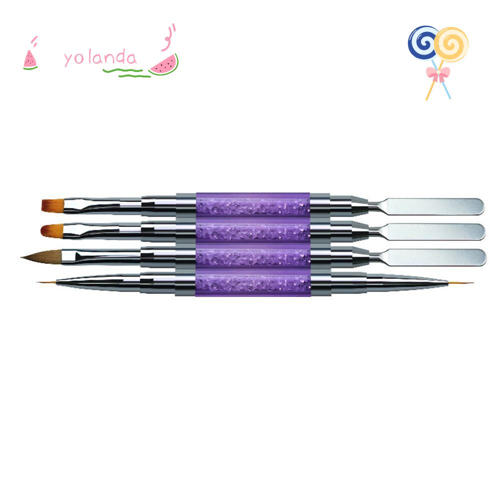 YOLA Set 4 Cọ Vẽ Móng Tay Chuyên Nghiệp