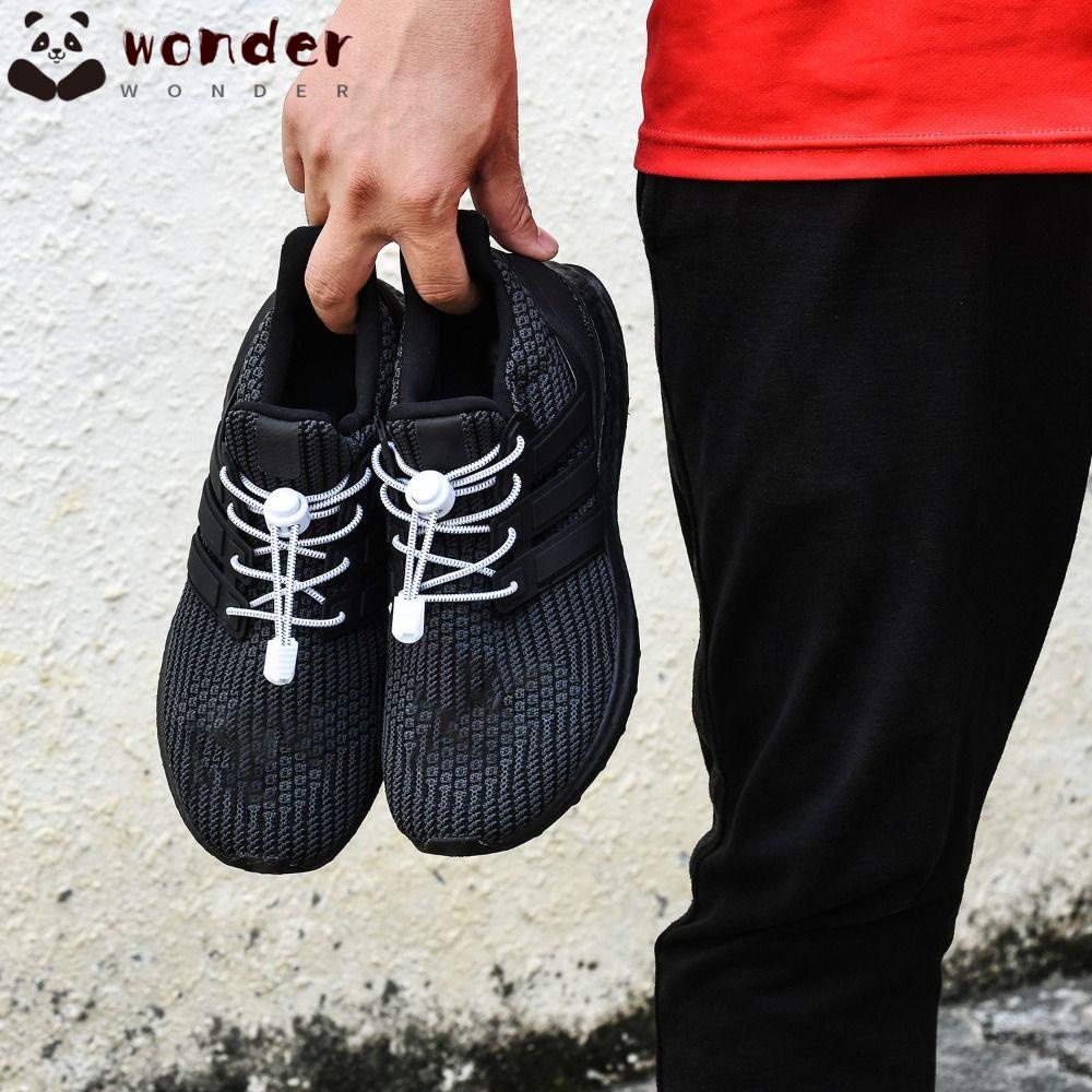 WONDER Dây Giày Co Giãn Không Cần Buộc Phản Quang 10 Màu Thời Trang