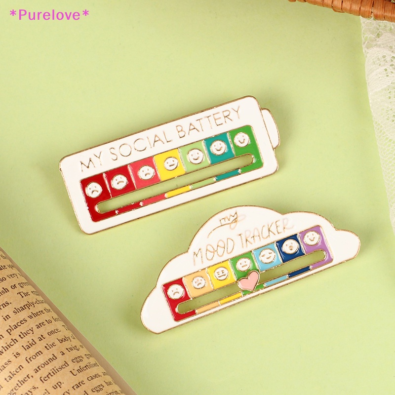 Purelove &gt; Ghim Cài Ba Lô Tráng Men Họa Tiết Tâm Trạng Xã Hội Vui Nhộn Sáng Tạo Mới