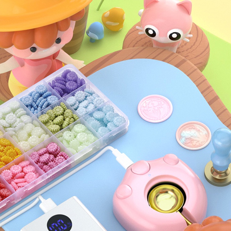 Sáp Seal Cat Claw Lửa Sáp Lò Nồi Nóng chảy USB Điện Nóng Sáp Hạt Nóng chảy Niêm phong Lò Spoon Set