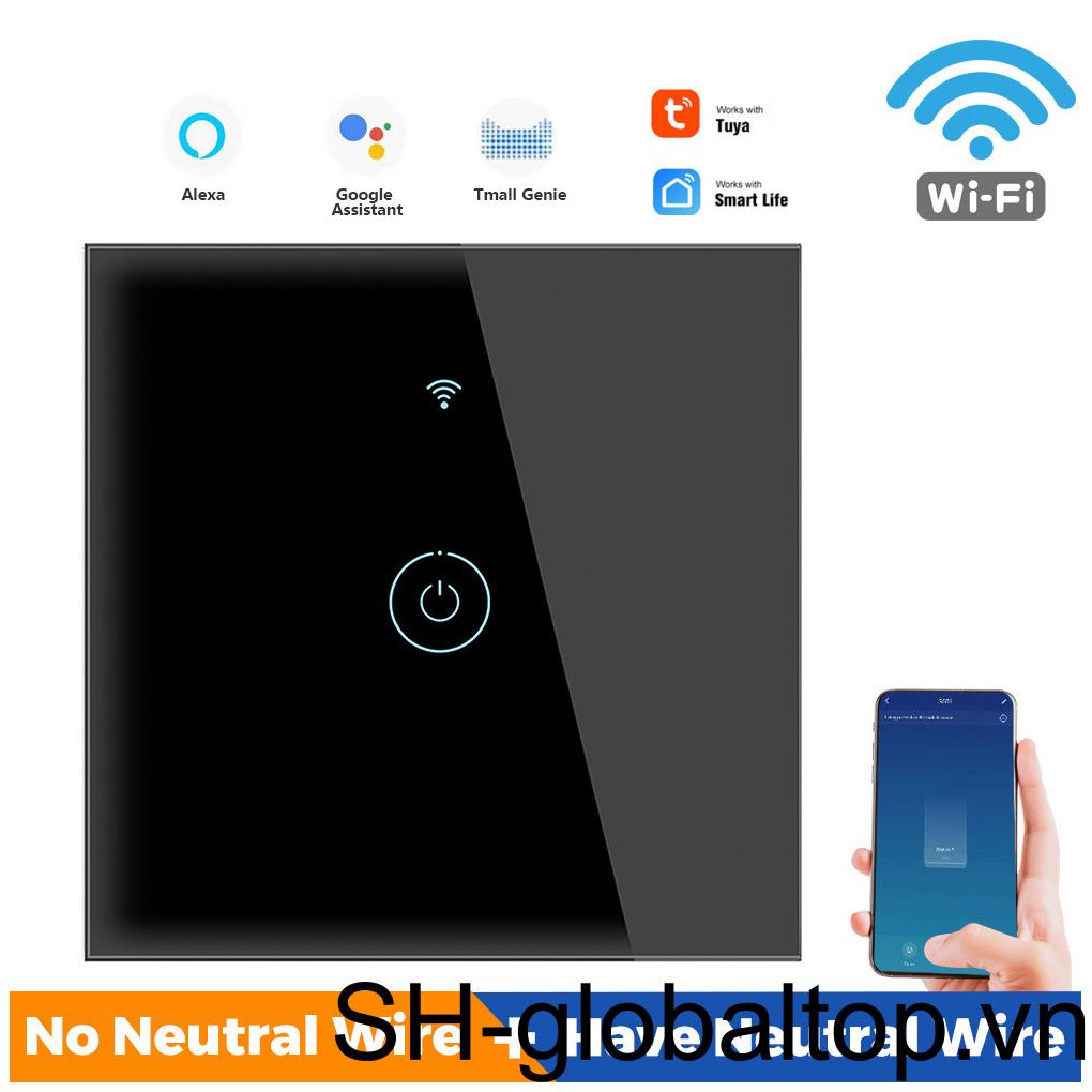 Công Tắc Đèn Không Dây Điều Khiển Bằng Giọng Nói Màu Đen EU 2 Gang