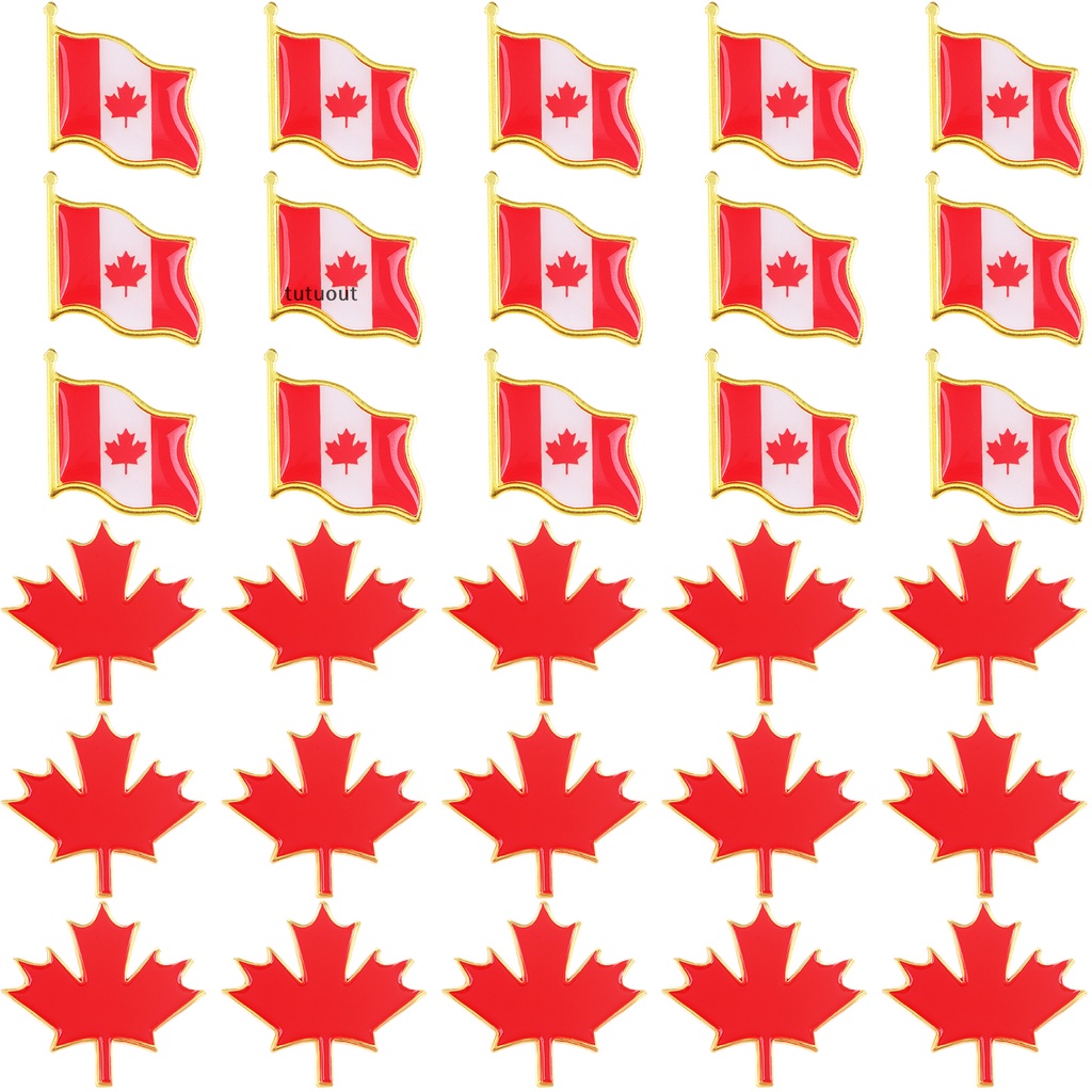Bộ 30 Ghim Cài Áo Hình Lá Phong Canada