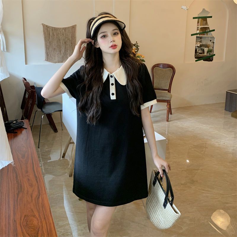 Đầm Thun Cổ Búp Bê Dáng Rộng Thiết Kế Mới Thời Trang Mùa Hè Theo Phong