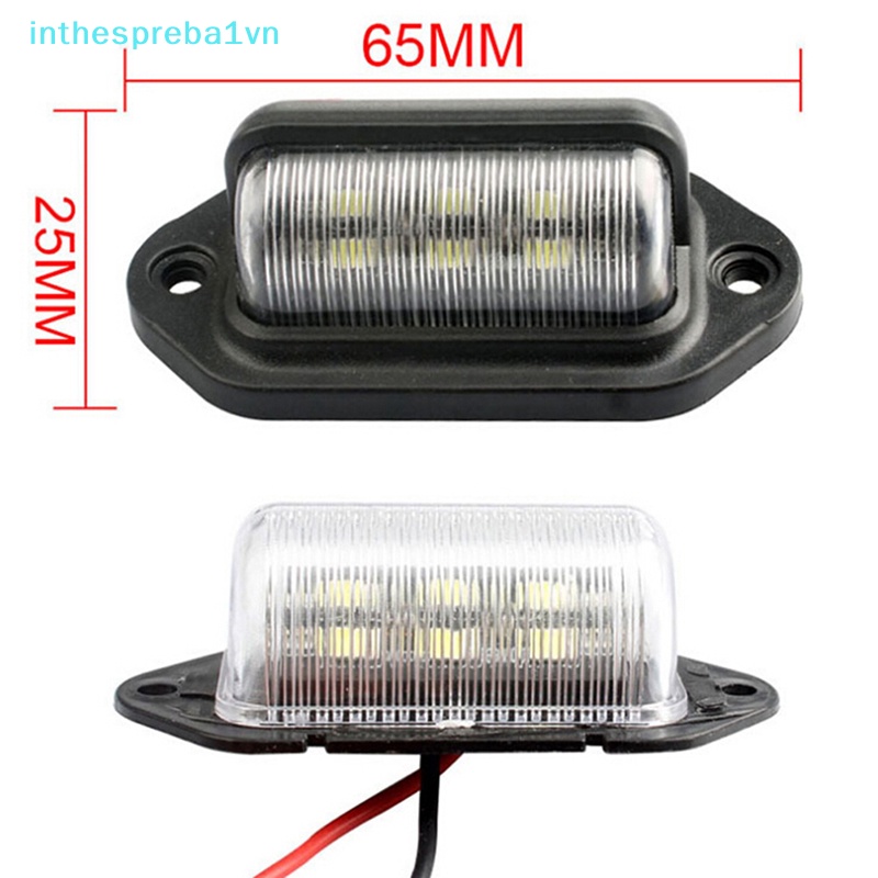 1 Đèn LED 6 Bóng 12V Chống Nước Gắn Biển Số Xe Hơi / Tàu Thuyền